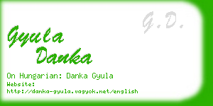 gyula danka business card